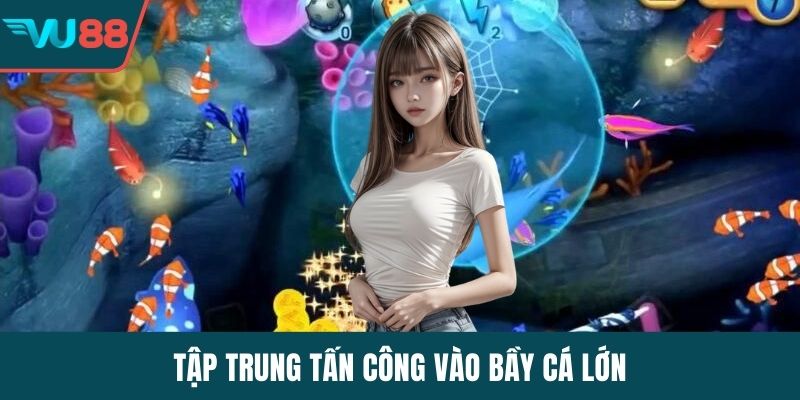 Tập trung tấn công vào bầy cá lớn